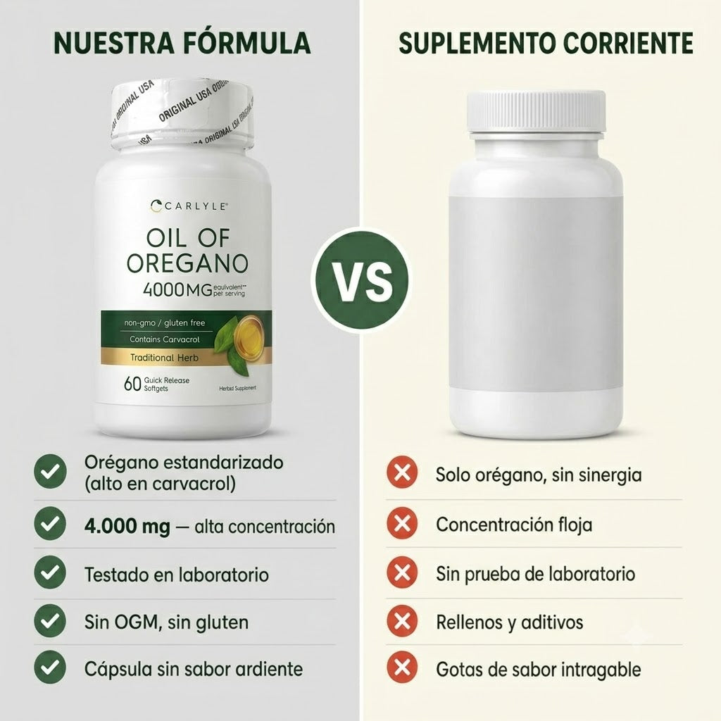 Nuestra fórmula frente a un suplemento corriente