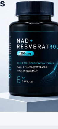 NAD+ Resveratrol 1200 mg — Regeneración Celular · 30 Cápsulas