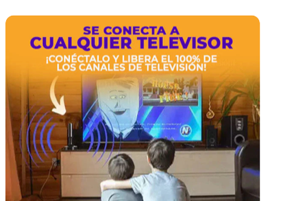 Se conecta a cualquier televisor