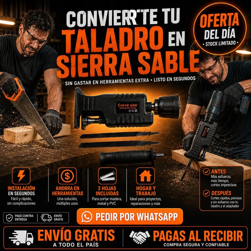 Convertidor de taladro a sierra