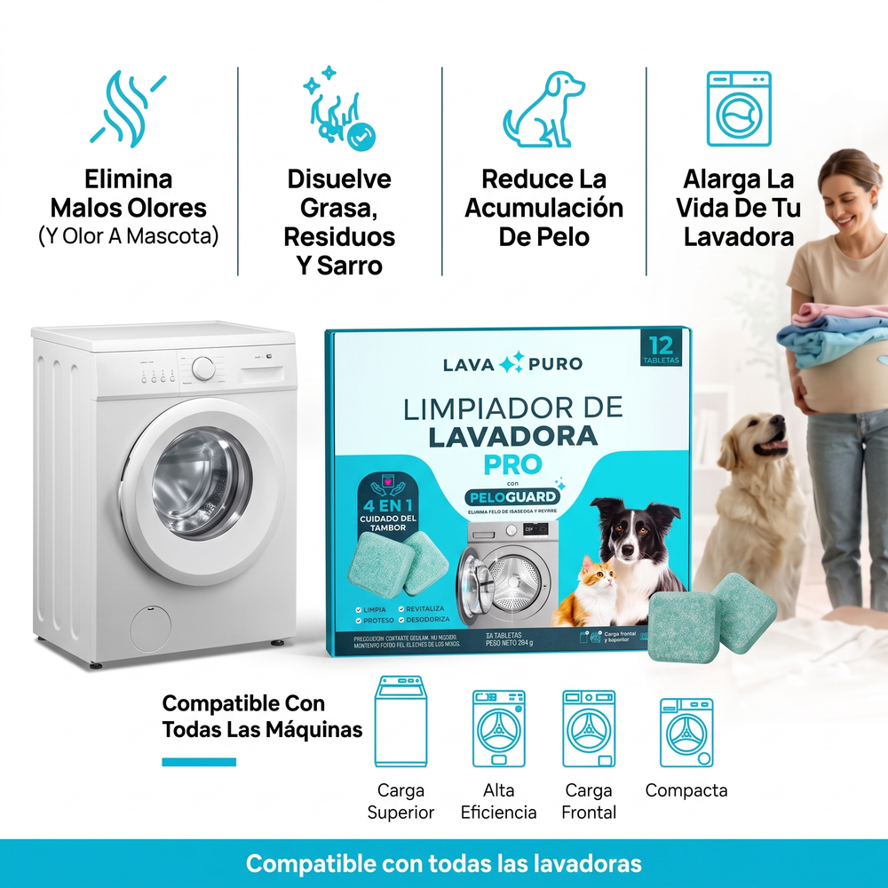 Beneficios de LavaPuro y compatibilidad con todo tipo de lavadora
